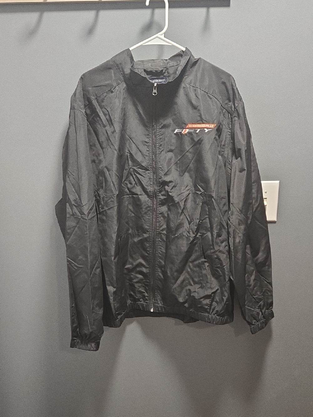 Port Authority Black Windbreaker Jacket with Camaro Fifty Logo
